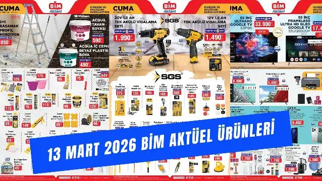Evini Baştan Yaratmak İsteyenler Dikkat, Bim’e Bu Hafta Hırdavat Ürünleri Geliyor! Bim Aktüel 13 Mart 2026 Kataloğu!